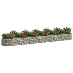 Berkfield Home Gabion Raised Bed Galvanised Iron 600x100x50 cm in Silver - Size: 600 x 100 x 50 cm - thumbnail 3