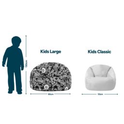 icon Kids Classic Medium Football Print Dome Bean Bag - thumbnail 8
