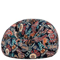 icon Kids Classic Medium Football Print Dome Bean Bag - thumbnail 2