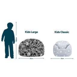icon Kids Classic Medium Football Print Dome Bean Bag - thumbnail 7