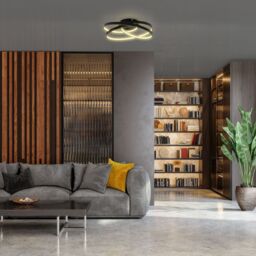 B.K.Licht Black 35W LED Ceiling Light - thumbnail 6