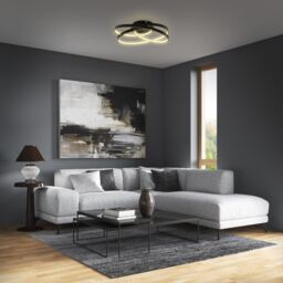B.K.Licht Black 35W LED Ceiling Light - thumbnail 7