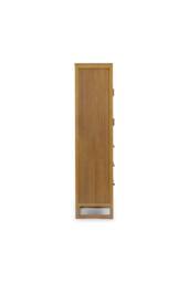 Teamson Home Hatteras Wooden Linen Cabinet Rattan Doors 165cm Tall, Natural - thumbnail 7