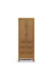 Teamson Home Hatteras Wooden Linen Cabinet Rattan Doors 165cm Tall, Natural - thumbnail 6