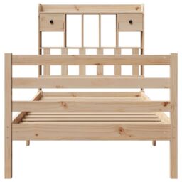 Berkfield Home Bookcase Bed without Mattress 90x200 cm Solid Wood Pine in Brown - thumbnail 4