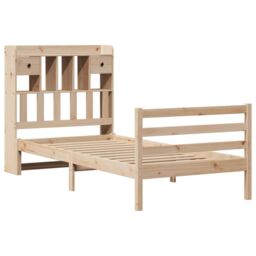 Berkfield Home Bookcase Bed without Mattress 90x200 cm Solid Wood Pine in Brown - thumbnail 3