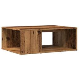 Berkfield Home Coffee Table Old Wood 90x67x33 cm Engineered Wood in Brown - Size: 90 x 67 x 33 cm - thumbnail 1