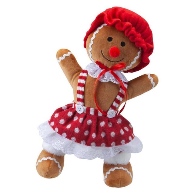 VFM e-Store Christmas Gingerbread Woman Decoration 36cm x 25cm Red X 1 - Size: 36 cm x 25 cm - image 1