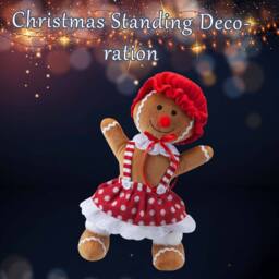 VFM e-Store Christmas Gingerbread Woman Decoration 36cm x 25cm Red X 1 - Size: 36 cm x 25 cm - thumbnail 3