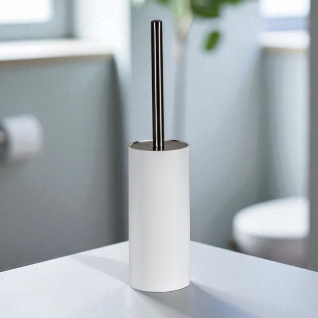 Showerdrape Alto White Toilet Brush & Holder - image 1