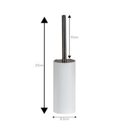 Showerdrape Alto White Toilet Brush & Holder - thumbnail 2