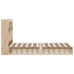 Berkfield Home Bookcase Bed without Mattress 135x190 cm Double Solid Wood Pine in Brown - thumbnail 7