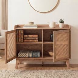 CALICOSY 2-Door Buffet In Rattan Cane, 110 Cm Wide - PALMO in Light Brown - thumbnail 8
