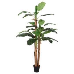 Berkfield Home Artificial Banana Tree 19 Leaves 180 cm Green - thumbnail 1