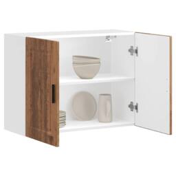 Berkfield Home Kitchen Wall Cabinet Porto Old Wood Engineered Wood in Brown - thumbnail 2