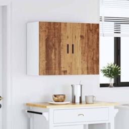 Berkfield Home Kitchen Wall Cabinet Porto Old Wood Engineered Wood in Brown - thumbnail 4