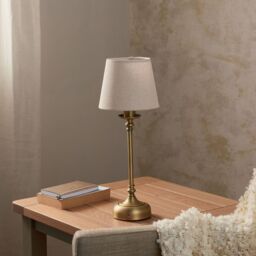 Pagazzi Fable Antique Brass Led Rechargeable Touch Table Lamp in Gold - thumbnail 2