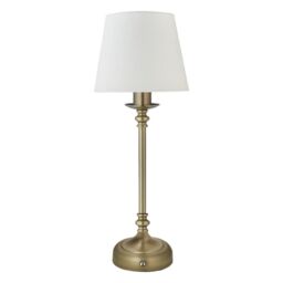 Pagazzi Fable Antique Brass Led Rechargeable Touch Table Lamp in Gold - thumbnail 7