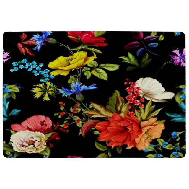 Benjamin Tate Design Bright Vibrant Flowers Rug in Natural - Size: Large - image 1