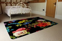 Benjamin Tate Design Bright Vibrant Flowers Rug in Natural - Size: Large - thumbnail 3