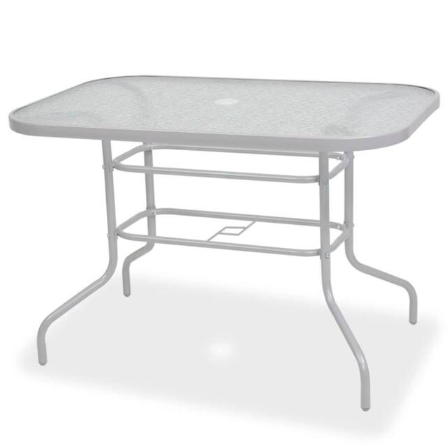 Berkfield Home Decorative 8 Piece Outdoor Dining Set Steel & Textilene Grey - image 1