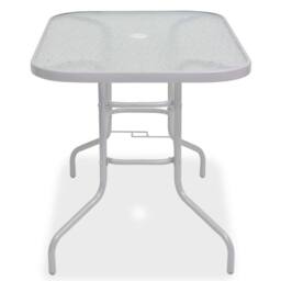 Berkfield Home Decorative 8 Piece Outdoor Dining Set Steel & Textilene Grey - thumbnail 5