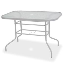 Berkfield Home Decorative 8 Piece Outdoor Dining Set Steel & Textilene Grey - thumbnail 1