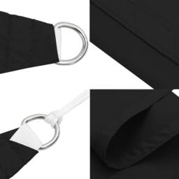 Berkfield Home Sunshade Sail Oxford Fabric Square 3x3 m Black - thumbnail 6