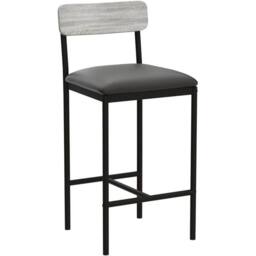 VOGREX 4 pcs Upholstered Barstool Breakfast Pub Counter in Black
