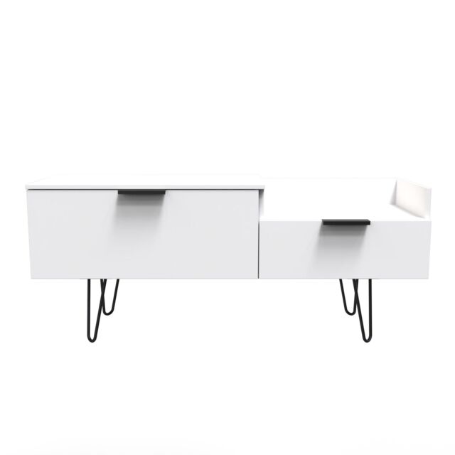 Ready Assembled 2 U Fuji TV Console Unit (Ready Assembled) in White - image 1