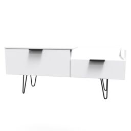 Ready Assembled 2 U Fuji TV Console Unit (Ready Assembled) in White - thumbnail 3
