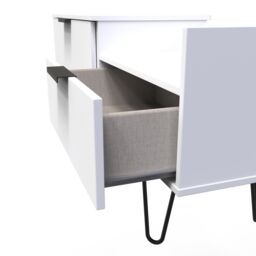 Ready Assembled 2 U Fuji TV Console Unit (Ready Assembled) in White - thumbnail 5
