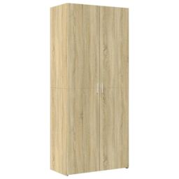 Berkfield Home Storage Cabinet Sonoma Oak 80x42.5x225 cm Engineered Wood in Brown - thumbnail 6