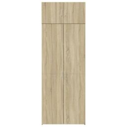 Berkfield Home Storage Cabinet Sonoma Oak 80x42.5x225 cm Engineered Wood in Brown - thumbnail 4