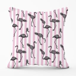 Warren Reed - Designer Pineapple Flamingo Outdoor Cushion in Pink - Size: 45 cm x 45 cm - thumbnail 1