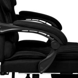 Levede Office Chair Footrest Linen Fabric High Back Swivel 135° Reclining in Grey - thumbnail 5