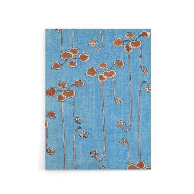 "Artery8 Vintage Vine Illustration Canvas Wall Art Print Shin Bijutsukai in Blue - Size: W18"" x H24""" - image 1