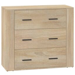 Berkfield Home Sideboard Sonoma Oak 80x33x70 cm Engineered Wood in Beige - Size: 80 x 33 x 70 cm - thumbnail 2