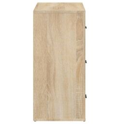 Berkfield Home Sideboard Sonoma Oak 80x33x70 cm Engineered Wood in Beige - Size: 80 x 33 x 70 cm - thumbnail 5