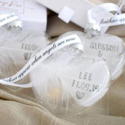 Amaya Rose Ltd Personalised Memorial Keepsake Bauble. Christmas Decoration Custom in Clear - thumbnail 4