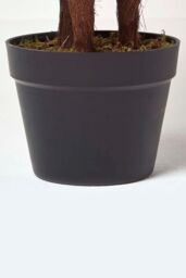 Homescapes Artificial Rhapis Excelsa Palm Tree, 120 cm Tall in Green - thumbnail 3