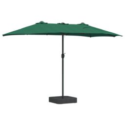 Berkfield Home Garden Parasol Folding Green 385 x 209 x 244 cm Fabric - thumbnail 6