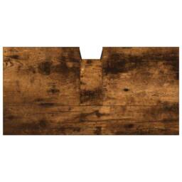 Berkfield Home Sturdy Bathroom Sink Cabinet Smoked Oak 60x30x60 cm Engineered Wood in Brown - Size: 60 x 30 x 60 cm - thumbnail 9