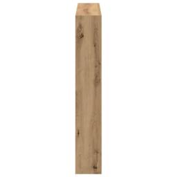 Berkfield Home Headboard Cabinet with LED Artisan Oak 100x17x102 cm in Brown - Size: 100 x 17 x 102 cm - thumbnail 8
