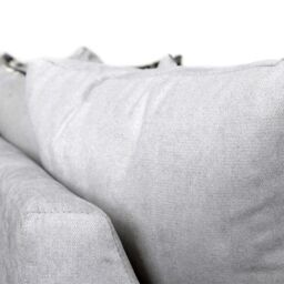 Furnishings For Less UK Milan Fabric 3 Seater Sofa Grey Fabric Scatter Back Chesterfield Style - thumbnail 4