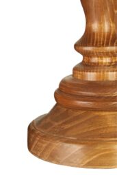Orsina Antique Style Wooden Table Lamp, Carved Base Bedside Light With Fabric Shade, Classic Desk Lamp Fixture in Natural - thumbnail 3