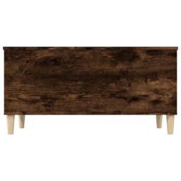 Berkfield Home Decorative Coffee Table Smoked Oak 90x44.5x45 cm Engineered Wood in Brown - thumbnail 7