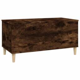 Berkfield Home Decorative Coffee Table Smoked Oak 90x44.5x45 cm Engineered Wood in Brown - thumbnail 6
