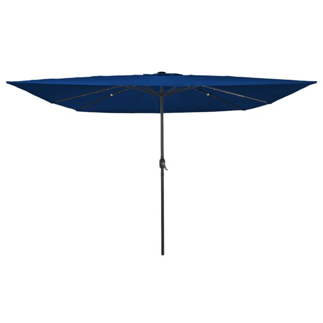 Berkfield Home Square Garden Parasol with LED Lights 295x245 cm in Azure Blue - image 1