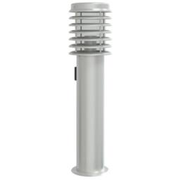 Berkfield Home Outdoor Floor Lamp with Outlet Silver 60 cm Stainless Steel - thumbnail 2